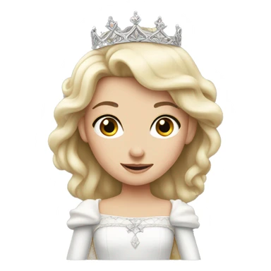 white princess looking girl  sticker