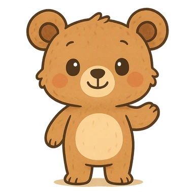 cute animal character, charming and friendly, general style sticker