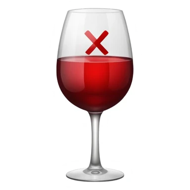 I want an emoji that describes that no drinks allowed but with a glass of wine but not allowed sticker