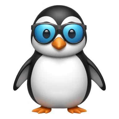 Penguin wearing shades and looking cool sticker