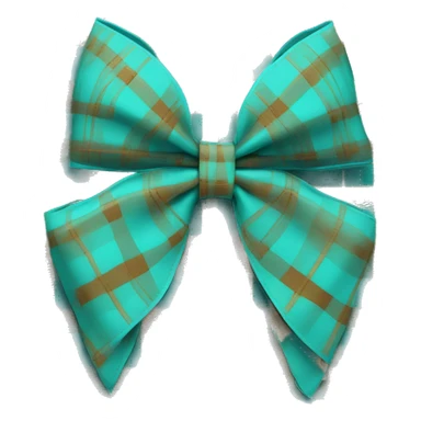 Turquoise plaid western bow sticker