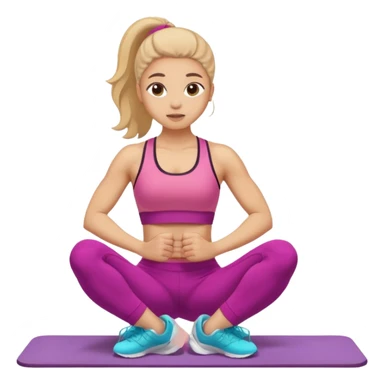 girl working out abs workout situps  sticker