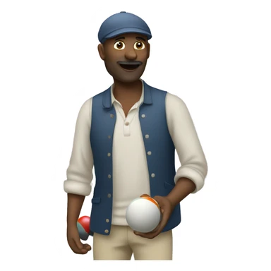 Man plays petanque sticker
