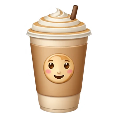 latte in a to-go cup sticker