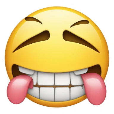 angry happy sad face with braces and tongue sticker