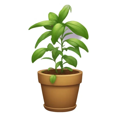 Plantas colgantes en una maceta sticker