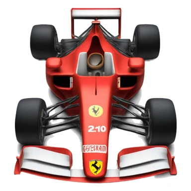 Red Ferrari F1 Car with a V10 Engine sticker