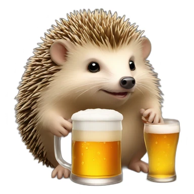 hedgehog drink beer for bitcoin sticker