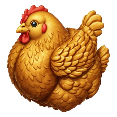 gold metal fried chicken sticker