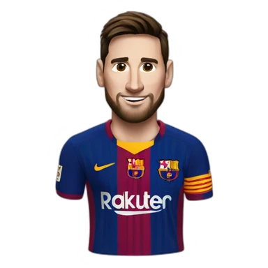 Messi with barcelona jersey sticker