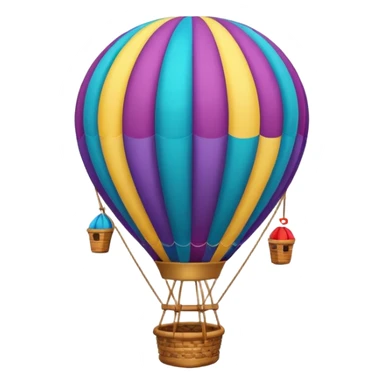 Balloon – Hot air balloon with colorful fabric sticker