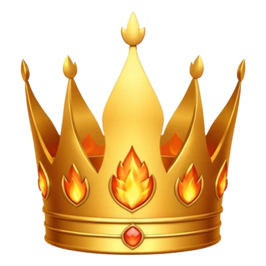 Coroa pegando fogo sticker