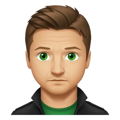Jeremy Renner with green eyes sticker