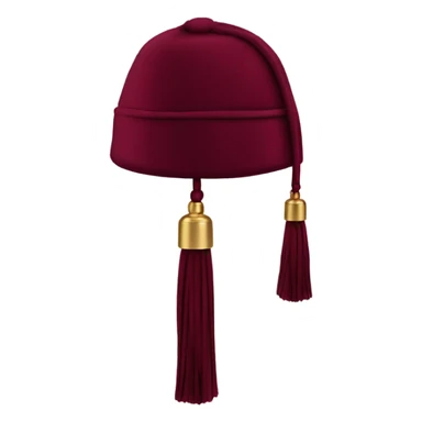 burgundy colored tassel fez sticker