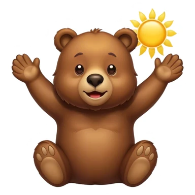 Bear with sunshine  sticker