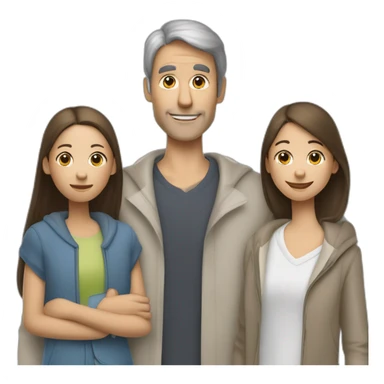 una familia de un padre una madre una hija y un hijo en un citroen c4 grand picasso sticker