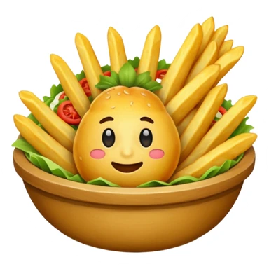 Generar papas fritas sin plato  sticker