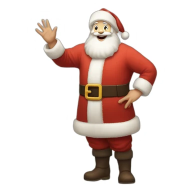 Full height Actively gesturing with hands pale skin Santa Claus sticker