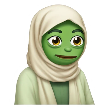 pepe the frog in a hijab  sticker