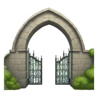 Gothic arch gate sticker