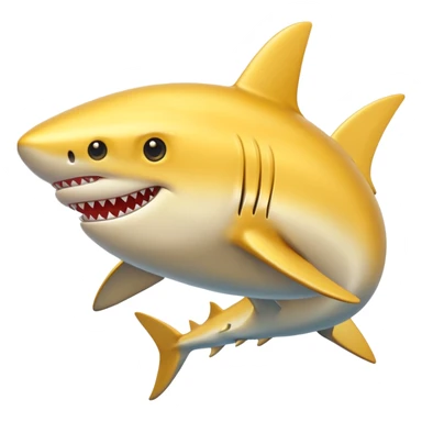 Golden shark with cilinder sticker