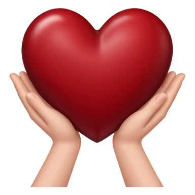 A dark red heart in your hands sticker