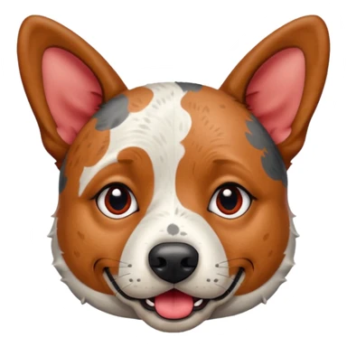 Chunky Australian cattle dog with ears up begging sticker