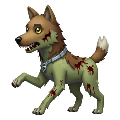 A dog raiding a zombie like minecrafty like a chicken jocky but instead wolf jocky or dog jocky sticker