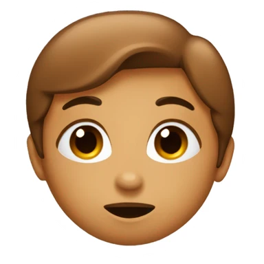 Kissy face with the brown heart sticker