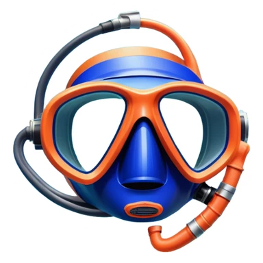 An icon featuring a close-up of a diving mask, snorkel, and fins floating on the surface of vibrant blue water. In the background, coral reefs and tropical fish create a lively underwater scene. Transparent background highlights the beauty and adventure of the diving experience. sticker