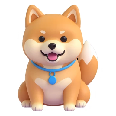 shiba inu with abs sticker