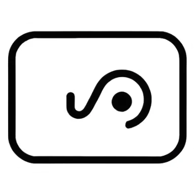 Minimalistic flat vector icon, iOS style, thin black contour on white sticker