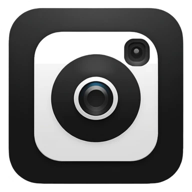 Instagram white and black sticker