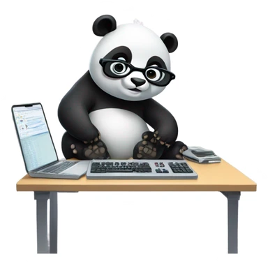 Panda hacking sticker