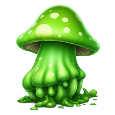 toxic green gooey slimey mushroom  sticker