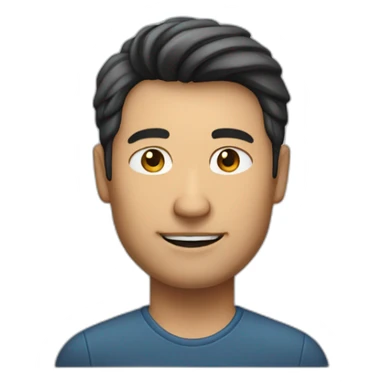 dutch/indonesian software engineer guy, around 40 years old but looks younger, hair still dark sticker