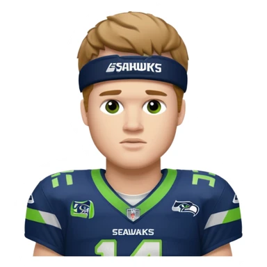 SAm Darnold in Seahawks uniform sticker