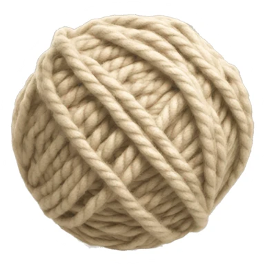 beige ball of yarn sticker