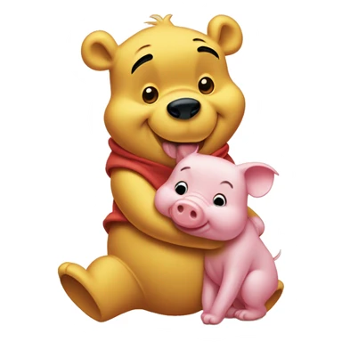 Winnie the Pooh and piglet  sticker