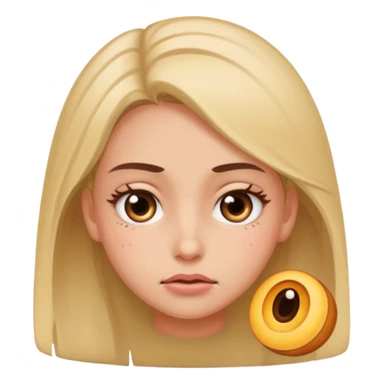 A girl rolling her eyes sticker