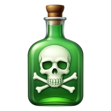 poison bottle with skull and crossbones sticker