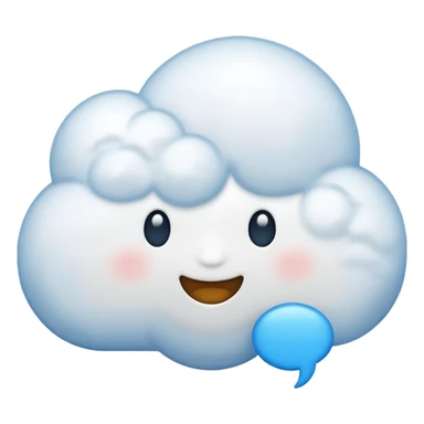 Cloud and bubble chat emoji combined ☁️💬 sticker
