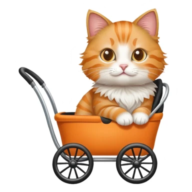Cat in a stroller sticker
