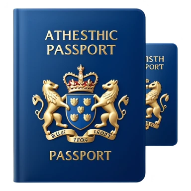 aesthetic british passport in the style of apple emoji sticker