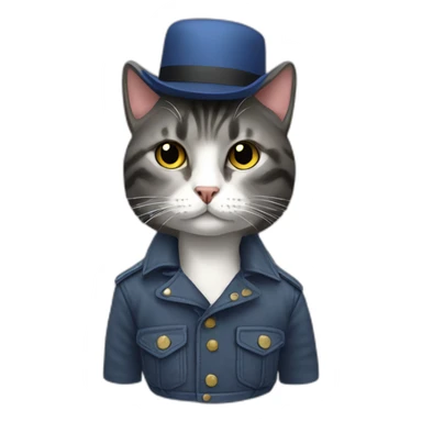 Balentiaga fashionable cat sticker