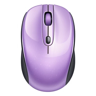 Realistic glitter pastel purple computer mouse sticker