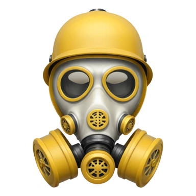Skeleton wearing a gas mask sticker