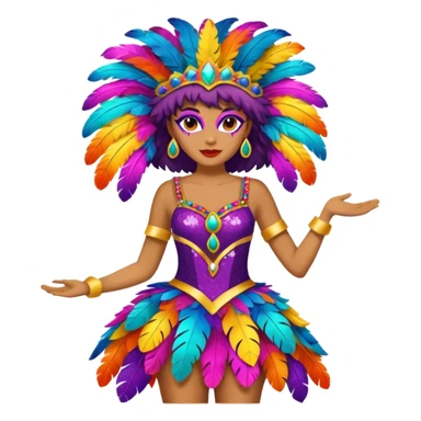 carnival-mas-costume,colorfull dress sticker