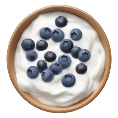 Bowl of Greek yogurt and blueberries sticker