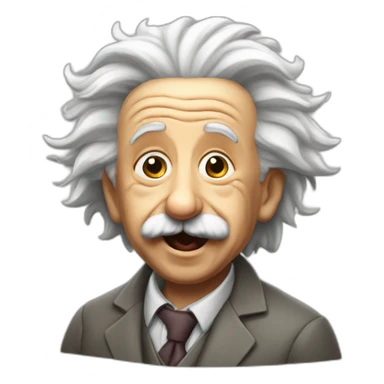 einstein con la lengua afuera sticker